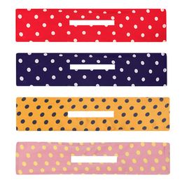 Vrouwen Elegante Polka Dot Print Franch-stijl Bun Snelle Setting Strip Gereedschap Hoofdband Haar Bow Hold Hairband Hairspen Haaraccessoires