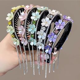 Femmes élégant strass gland queue de cheval griffes de cheveux dame douce pinces à cheveux bandeau mode cheveux accessoires