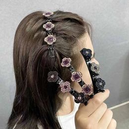 Vrouwen elegante lint bloem vlinderparels vlecht haarspelden zoete haar decoreren clips pony hold barettes hoofdband mode haren accessoires 1316