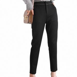 Femmes élégant solide crayon pantalon taille haute pantalon pour femmes décontracté streetwear femme pantalon tenue de bureau pantalon chic S0mC #