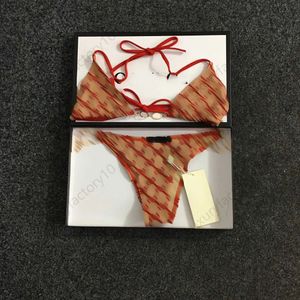 Dames borduurwerk 2 stuks rood ondergoed lingerie kanten mesh sling bh badkleding ondergoed driehoekige strings