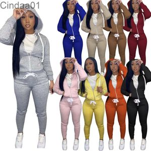 Femmes 2 pièces pantalons concepteur décontracté à manches longues sweats à capuche cardigan pull crayon pantalon veste à glissière leggings tenues survêtements S-XXL