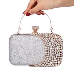 Sac d'embrayage des femmes Gorgeous Perle Crystal perle des sacs de fête de mariage Bridal Sacs à main Crossbody 256d