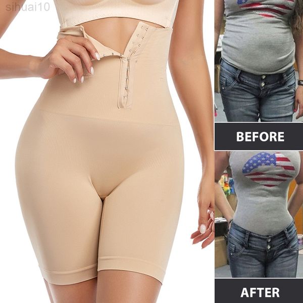 Femmes Fajas Taille Formateur Ventre Pantalon Colomianas Butt Lifter Tummy Control Taille Haute Body Shapewear Minceur Body Shaper Pantalon L220802