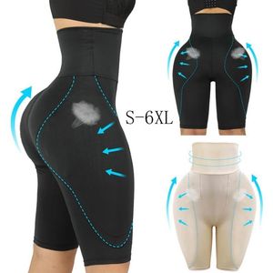 Mujeres CULO FALSO Botín lateral de talle alto Acolchado Bragas de control de barriga sin costuras Shapewear Boxer Hip Enhancer Butt Lifter Ropa interior Pl276D