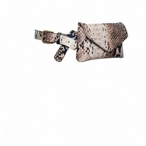 Femmes Fanny Pack Vintage Serpentine Taille Pack de haute qualité en cuir PU Phe Pouch Fi peau de serpent Sac de taille Menger Sacs R6Xc #