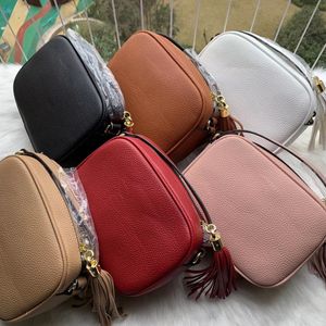 Bolsa de moda famosa diseñadora de marca de marca Tassel Soho Bolsas de damas Litchi Perfil