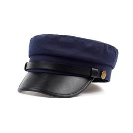 Damesmode Beret Cap Beschikbaar Mannen Marine Platte Merk Merk Hoeden Katoen Berets Groothandel