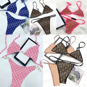 Vrouwen Mode Bikini Set Badmode Designer Sexy Bh Slips Ondergoed Brief Print Design Badpakken Meisje Dame Strand Badpak