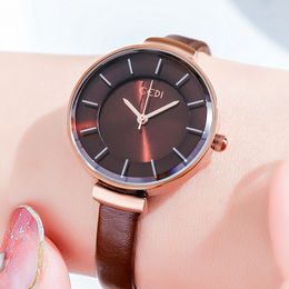 Damesmode casual lichte luxe eenvoudige grote wijzerplaat hoge uitstraling horizontale dubbellaags riem waterdicht quartz horloge montre de luxe geschenken A11