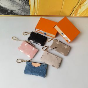Femme créatrice de mode Luxury Changement portefeuille Purs à sac de cartes décontractées Pourse Denim Leather Clé Pouchf8