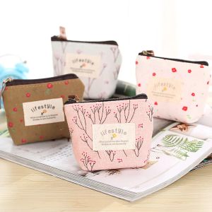 Foomne Flower Coin Bourses Small Tolevas Coin Wallet Lady Girls Earphone Coin Key Rangement Sac de rangement Zipper Socle Poldants