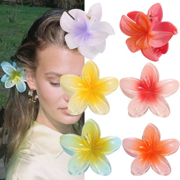 Mujeres moda flores cinta pinzas para el cabello regalo arena playa colorido hecho a mano mariposa orquídea vacaciones accesorios para el cabello 1327