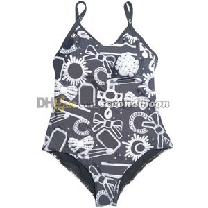 Femmes mode maillot de bain creux nœud imprimé maillot de bain concepteur séchage rapide maillot de bain une pièce maillots de bain