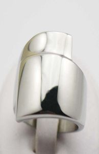 Vrouwen mode -sieraden glanzende zilveren vingerringen onregelmatige ring roestvrij staal casual feestring maat 6 7 8 9 10 115924261