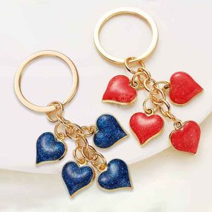 Llavero con colgante en forma de corazón para mujer, llavero con forma de corazón brillante, regalos del anillo, accesorios para bolso de coche