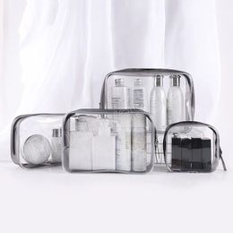 Women Fashion PVC Clear Travel Makeup Cosmetic Bags Organizer Zipper Makeup Case Pouch Toiletiekit Tas
