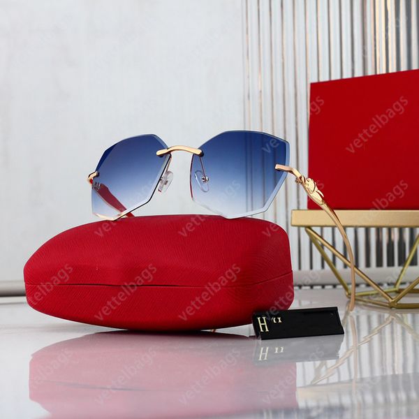 Moda para mujer Gafas de sol Gafas de sol sin montura Conducción Polaroid Playa Gafas Obra de arte Gafas Deportes Gafas de sol Venta al por mayor Gafas de sol de lujo al aire libre de alta calidad