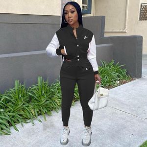 Femmes Mode Survêtements Sport Solide 2 Deux Pièces Tenues Rose Velours Survêtements Poche À Fermeture Éclair Veste À Manches Longues Cloche Wid Jambe Pantalon Ensemble