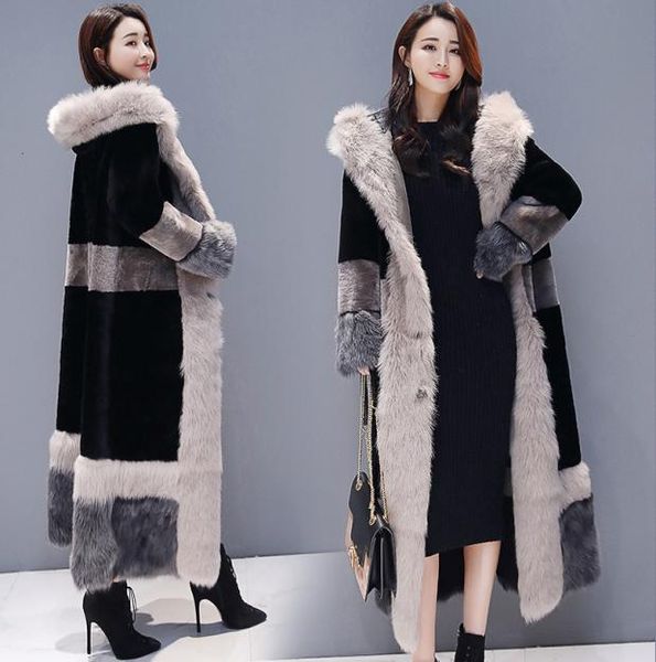 Femmes Faux Fur Mabinet 2018 Hiver Plus taille veste à fourrure épaisse russe confortable MAXI FUR MANDEUR FORDY LOBE CHAUDES CHEAUX LONGES T197170093