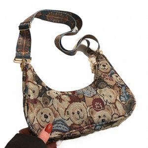 Mujeres Fi Bolsa de hombro Lindo Kawaii Oso Top-Handle Bolso Chica Hobo Bolsas de alta calidad Tienda Bolsa Exquisita Bolsa de axila Y5Ku #