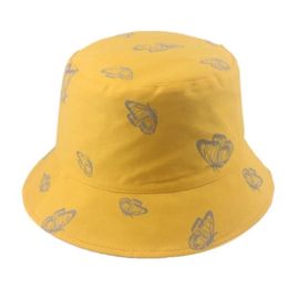 Vrouwen Fisherman Hat Ins Style Dubbelzijdige Butterfly-Shape Outdoor Sunscreen Bucket Vrouwelijke Caps Wide Brav Hats