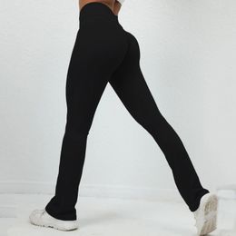 Mujeres Fitness Flare Legging Gym Dance Running Active Wear Pantalones Trajes Trajes Pierna ancha Mujer Sportwear 231228