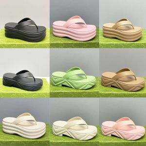 Femmes tongs flip flops designer chaussures de plage couleurs de bonbons rose rose noir jaune de style d'été sandale étanche avec la boîte 554