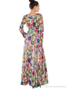 Vrouwen bloemenprint korte mouw boho designer jurk avondjurk feest lange maxi jurk zomer zonsondergang kleding jurken voor dames 002