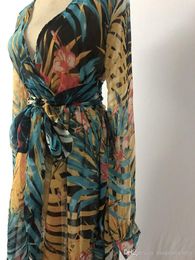 Vestido bohemio de manga corta con estampado floral para mujer, vestido de diseñador, vestido de noche, vestido largo largo de fiesta, vestido de verano, vestidos para mujer 008