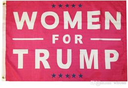 Mujeres para banderas de Trump 150x90cm 3x5 pies publicidad colgante 100% poliéster, serigrafía 90% sangrado, envío gratis