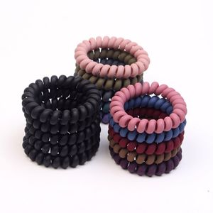 Vrouwen Frosted Coil Haarbanden Accessoires Grote Haarbanden Elastische touw Rubber Ring Paardenstaarthouder voor meisjes Dikke hoofddeksels M3661