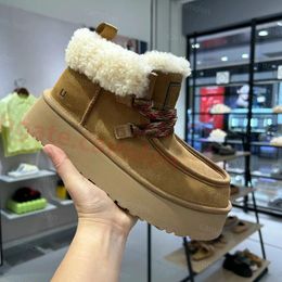 Femme Funkarra Boot Winter Cabin Cuff Snow Ankle Boots Chestnut Fur Classic Ultra Mini Platform Snowboot Australian Wool Tazz Tazz Tazman Taille 35-42