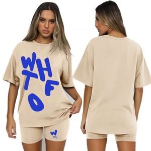 Dames Tweede stuk set schuimdrukontwerpers Designer Kleding plus size T-shirt Sports Korte S-3XL-maat mode Comfortabele letter afdrukken