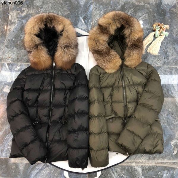 Parkas de piel para mujer, chaqueta de plumón con cierre de cremallera, bolsillos, cinturón, abrigo grueso y cálido, capucha de diseñador clásico para mujer, prendas de vestir largas sueltas de invierno {categoría}