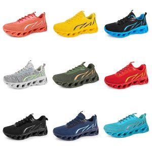 Femmes Gai Shoes One Men Running Triple Black Brown Navy Blue Blue Light Yellow Mens Trainers Sports Plateforme respirante Chaussures