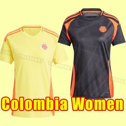 Femenina Girl 2024 Colombia #10 Jerseys James Soccer 24/25 Hogar #9 Falcao #11 Camisa Cuadrad Guarin Duvan L.Diaz Sánchez Equipo nacional de Valderrama Fútbol lejos