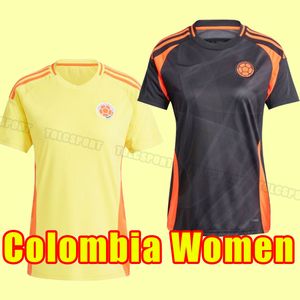 Femmes Girl 2024 Colombia # 10 James Soccer Jerseys 24/25 Home # 9 Falcao # 11 Cuadrad Shirt Guarin Duvan L.Diaz Sanchez National Team Valderrama Football Away