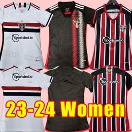 Dames meisje 23/24 Sao Paulo Outubro Rosa voetbalshirts LUCIANO MIRANDA Rafinha J.Calleri Eder ALISSONNIKAO GABRIEL G.SARA Camisa de futebol thuis uit derde