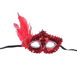 Dames meisjes veer maskerade oogmasker pailletten prom Halloween feest cosplay kostuum bruiloft decoratie rekwisieten half gezicht ogen rra141