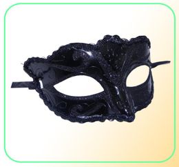 Vrouwen Meisjes Sexy Zwart Kant Rand Venetiaanse Maskerade Hallowmas masker maskerade maskers met Shining Glitter masker dansfeest masker4727040