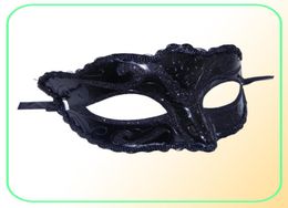 Femmes filles sexy dentelle noire bord vénitien mascarade hallowmas masque masquers masques avec un masque brillant masque de danse masque6455091