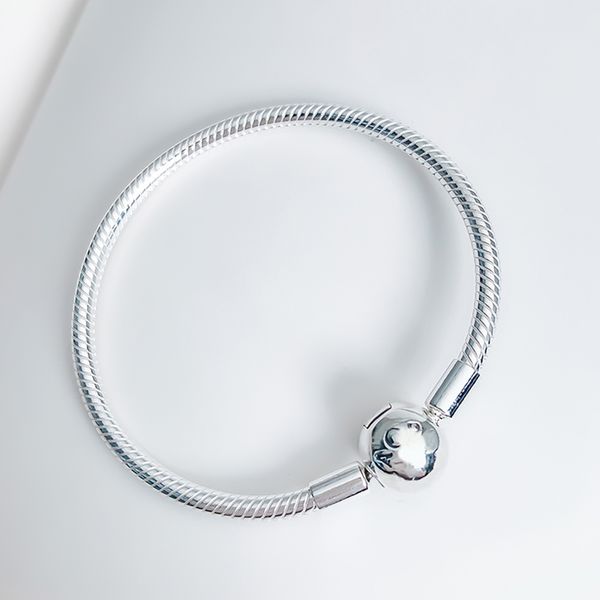 Pulsera con dijes de cadena de serpiente para mujeres y niñas con caja original para Pandora 925 Plata de ley Diseñador de bodas Joyería Pulseras con dijes Conjunto de fábrica al por mayor