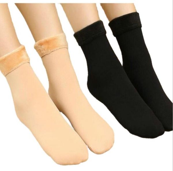 Femmes filles chaussettes chaudes polaire épaisse bonneterie chaussette polaire épais bas dame éponge serviette chaussettes doux décontracté chaussette offre spéciale