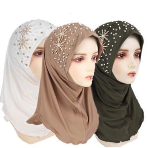Femmes paillettes perles de turban chapeau musulman islamique islamique Hijab Hijab Cover Head Scarf Enveloppe Bonnet Arab Malaysia Accessoires 240410