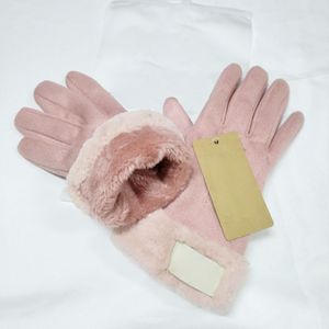 Guantes de mujer Guantes de diseño Cinco dedos Guantes cálidos de invierno para mujer Color sólido Otoño e invierno Guantes de cuero sintético al aire libre