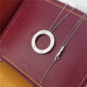 Vrouwen gouden ketting met hangliefde liefdeskettingen Designer sieraden hoogwaardige versie diamant goud zilveren roos electroplating verjaardagsfeestje bruiloft ketting