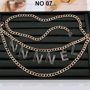 Vrouwen gouden kettingen riemen brief modeontwerpers riem zilveren link luxe taille ketting dames metaallegering accessoires tailleband gordel pak