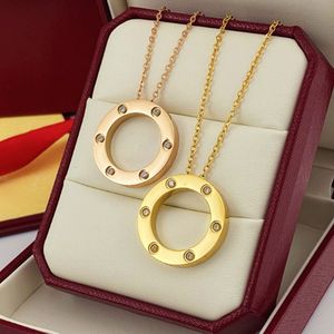 Vrouwen gouden ketting designer hanger kettingen zilveren sieraden liefhebbers koppels zusters vriendschap festival feest huwelijkscadeau liefde roestvrijstalen ketting ketting