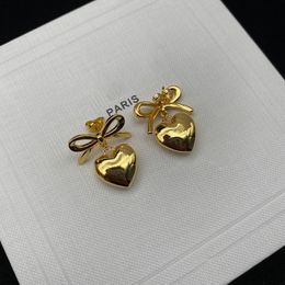 Dames Gold Stud Earring Designer Sieraden Luxe merk Hartstudies voor damesbrief C Zilveren hangers oorbellen Hoops Fashion Premium Box